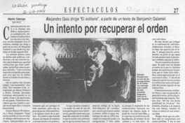 Un intento por recuperar el orden  [artículo] Alejandra Costamagna.