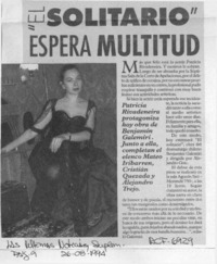 "El Solitario" espera multitud  [artículo].