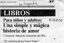 Una simple y mágica historia de amor  [artículo] Eduardo Guerrero del Río.