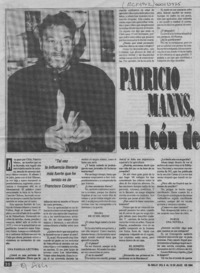 Patricio Manns, un león de Nahuelbuta  [artículo] M. T.