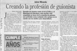 Creando la profesión de guionista  [artículo] Jessica Alexander.