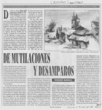 De mutilaciones y desamparos