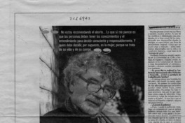 Humberto Maturana, "El Aborto es legítimo"  [artículo] Patricia Bravo.