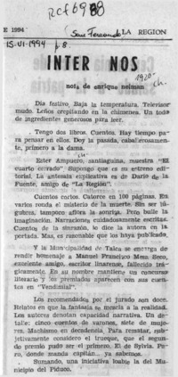 Inter nos  [artículo] Enrique Neiman.