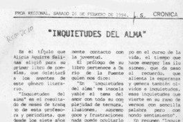"Inquietudes del alma"  [artículo].