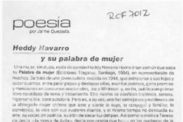 Heddy Navarro y su palabra de mujer  [artículo] Jaime Quezada.