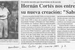 Hernán Cortés nos entregó su nueva creación, "Sabrina"  [artículo].
