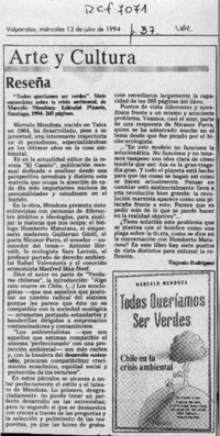 Todos queríamos ser verdes  [artículo] Eugenio Rodríguez.