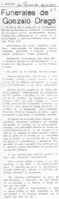 Funerales de Gonzalo Drago