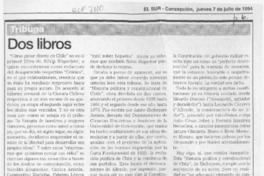 Dos libros  [artículo] Sergio Ramón Fuentealba.