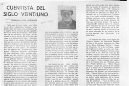 Cuentista del siglo veintiuno  [artículo] Wellington Rojas Valdebenito.