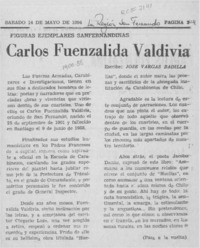 Carlos Fuenzalida Valdivia  [artículo] José Vargas Badilla.