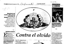 Contra el olvido  [artículo] Luis Ernesto Cárcamo.