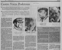 Cuatro voces poderosas  [artículo] Elena Irarrázabal Sánchez.