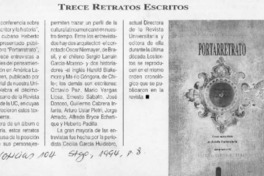 Trece retratos escritos  [artículo].