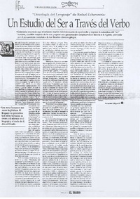 Un estudio del ser a través del verbo
