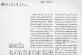 Monseñor Bernardino Piñera, "La gente pide hechos, no palabras"  [artículo] Rosario Guzmán Errázuriz.