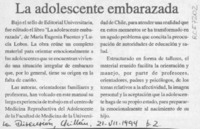 La Adolescente embarazada  [artículo].