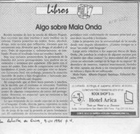 Algo sobre "Mala onda"  [artículo].
