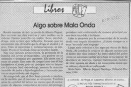 Algo sobre "Mala onda"  [artículo].