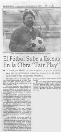 El Fútbol sube a escena en la obra "Fair Play"  [artículo].