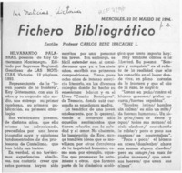 Fichero bibliográfico  [artículo] Carlos René Ibacache I.