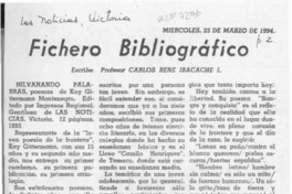 Fichero bibliográfico  [artículo] Carlos René Ibacache I.