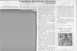 Cuentos de buena lectura  [artículo] Marino Muñoz Lagos.