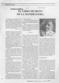 El libro secreto de la Mandrágora  [artículo] Cristian Hott K.