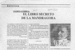 El libro secreto de la Mandrágora  [artículo] Cristian Hott K.