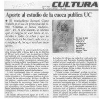 Aporte al estudio de la cueca publica UC  [artículo].