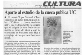 Aporte al estudio de la cueca publica UC  [artículo].