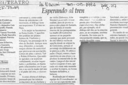 Esperando al tren  [artículo] Hans Ehrmann.