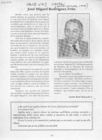 José Miguel Rodríguez Fritz  [artículo] Carlos René Ibacache I.