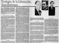 Teología de la liberación, tres enfoques