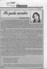 Me gusta escribir  [artículo] Yanette Sepúlveda Q.