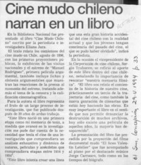 Cine mudo chileno narran en un libro  [artículo].