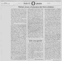 Rafael Jover, el pionero del libro chileno