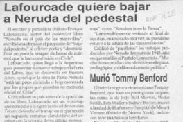 Lafourcade quiere bajar a Neruda del pedestal  [artículo].