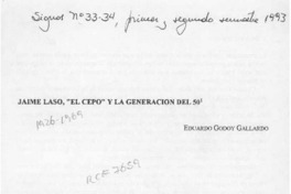 Jaime Laso, "El cepo" y la generación del 50