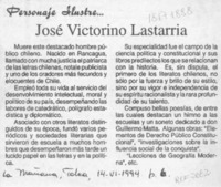 José Victorino Lastarria  [artículo].