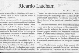 Ricardo Latcham  [artículo] Ramón Riquelme.