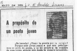 A propósito de un poeta joven  [artículo] E. J.