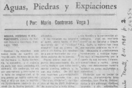 "Aguas, piedras y expiaciones"