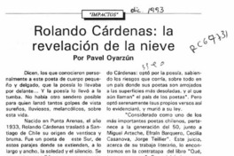 Rolando Cárdenas, la revelación de la nieve  [artículo] Pavel Oyarzún.