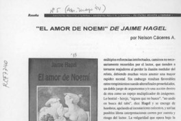 "El amor de Noemí" de Jaime Hagel  [artículo] Nelson Cáceres A.