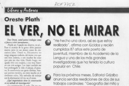 El ver, no el mirar  [artículo] Claudio Betsalel.