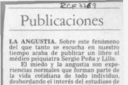 La Angustia  [artículo].
