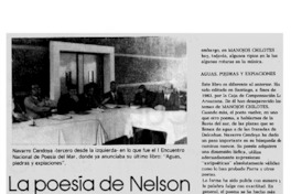 La poesía de Nelson Navarro Cendoya