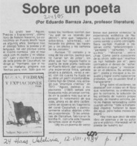 Sobre un poeta
